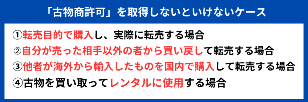 「古物商許可」を取得しないといけないケース